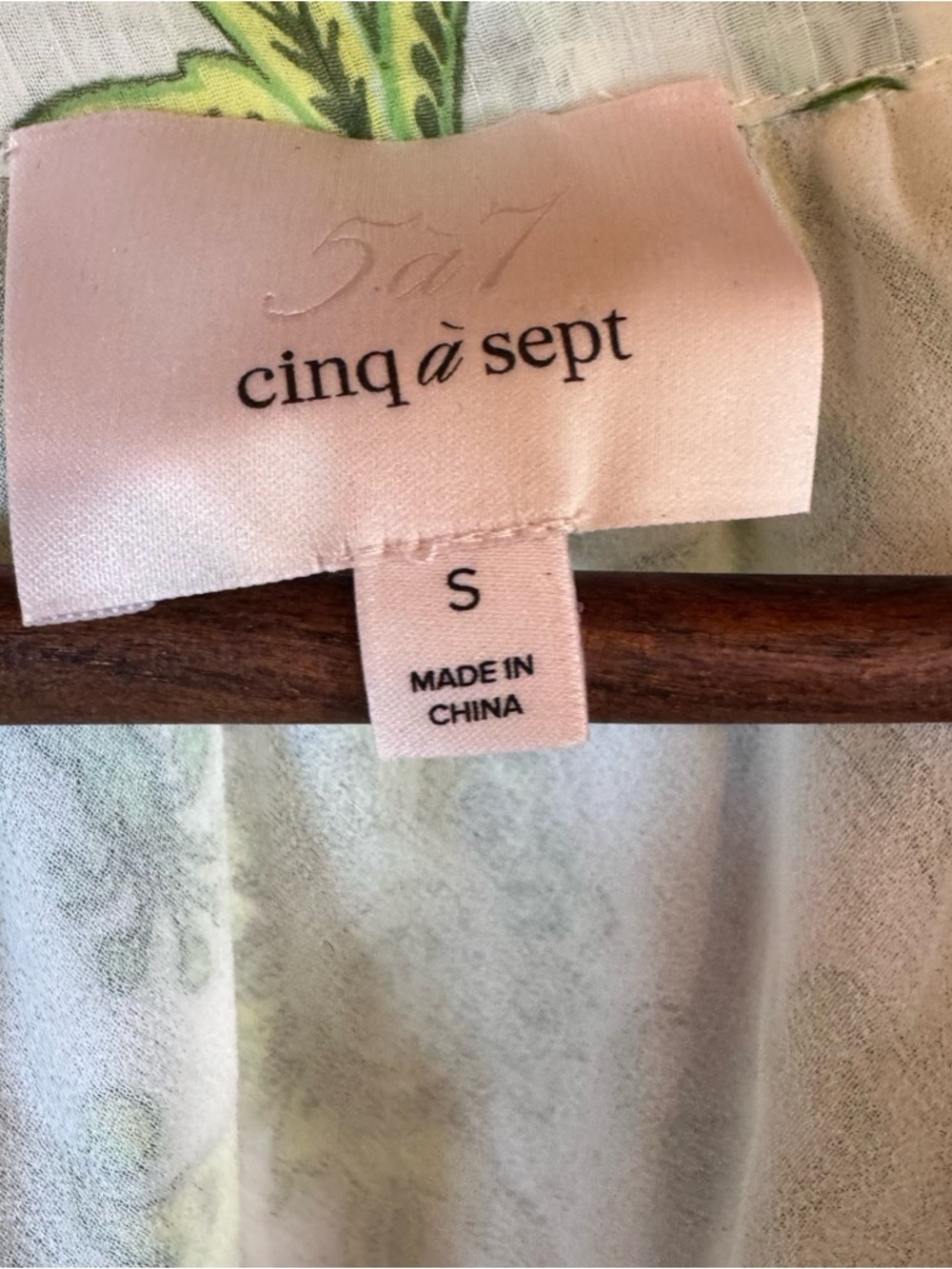 Cinq a Sept Ivy Paisley Seraphina in Ivory and Green Ruffled Blouse - Picture 10 of 12